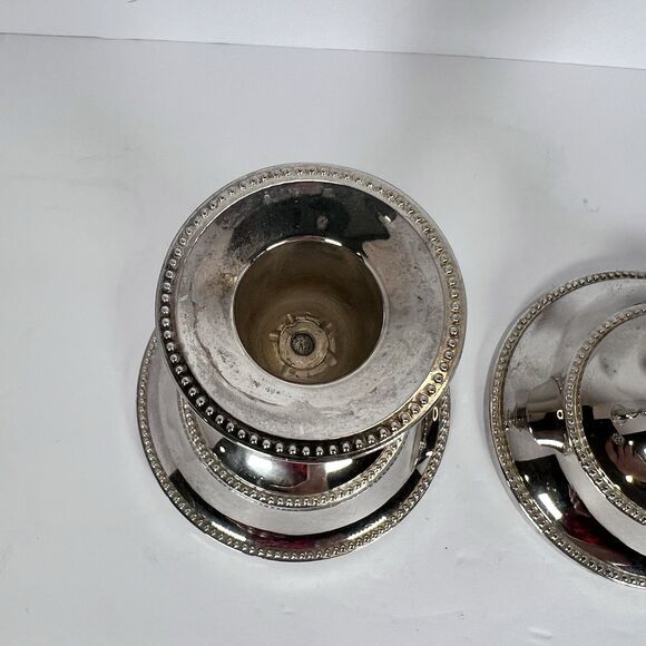 Candle Holders Silver Plated Dinner Party Or Wedding Decor - Picture 4 of 9